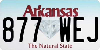 AR license plate 877WEJ