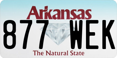 AR license plate 877WEK