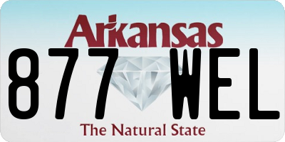 AR license plate 877WEL