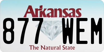 AR license plate 877WEM