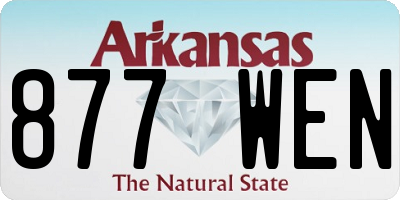 AR license plate 877WEN