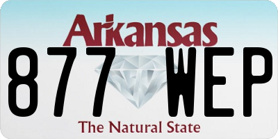 AR license plate 877WEP