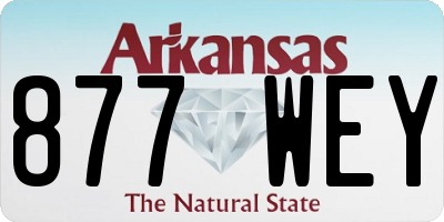 AR license plate 877WEY