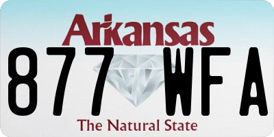 AR license plate 877WFA