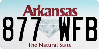 AR license plate 877WFB