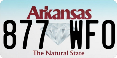 AR license plate 877WFO