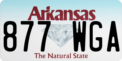 AR license plate 877WGA