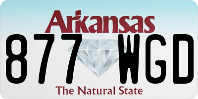 AR license plate 877WGD