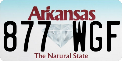 AR license plate 877WGF