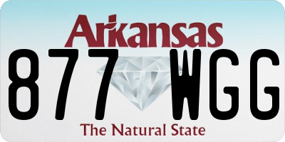 AR license plate 877WGG