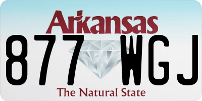 AR license plate 877WGJ