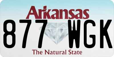 AR license plate 877WGK