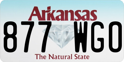 AR license plate 877WGO