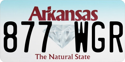 AR license plate 877WGR