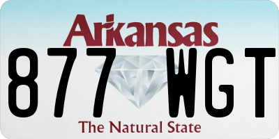 AR license plate 877WGT