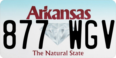 AR license plate 877WGV