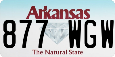 AR license plate 877WGW