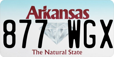 AR license plate 877WGX