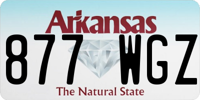 AR license plate 877WGZ