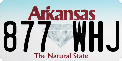 AR license plate 877WHJ