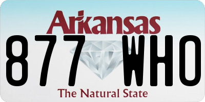 AR license plate 877WHO