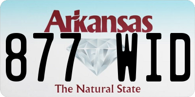 AR license plate 877WID