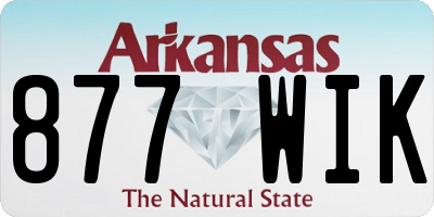 AR license plate 877WIK