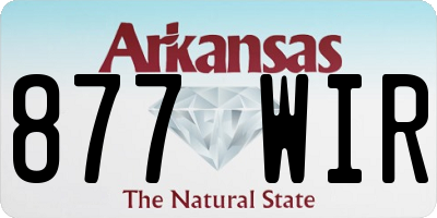 AR license plate 877WIR