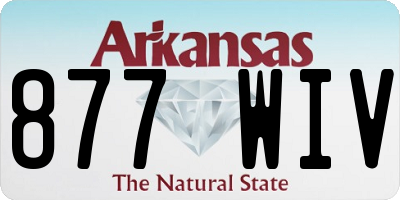 AR license plate 877WIV