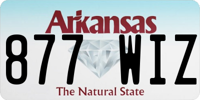 AR license plate 877WIZ