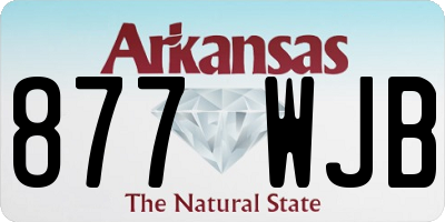 AR license plate 877WJB