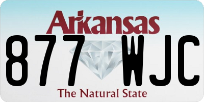 AR license plate 877WJC