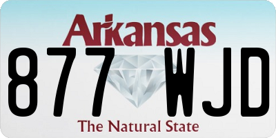 AR license plate 877WJD