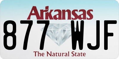 AR license plate 877WJF