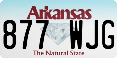 AR license plate 877WJG
