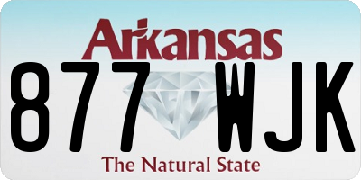 AR license plate 877WJK
