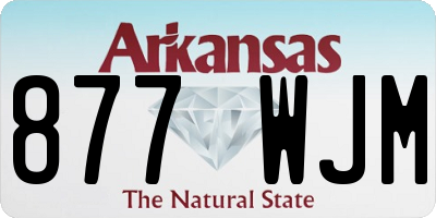 AR license plate 877WJM