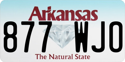 AR license plate 877WJO