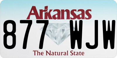 AR license plate 877WJW