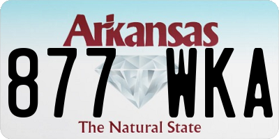 AR license plate 877WKA