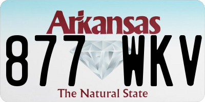 AR license plate 877WKV