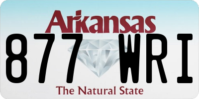 AR license plate 877WRI