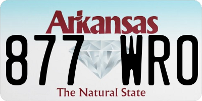 AR license plate 877WRO