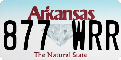 AR license plate 877WRR