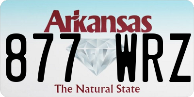 AR license plate 877WRZ