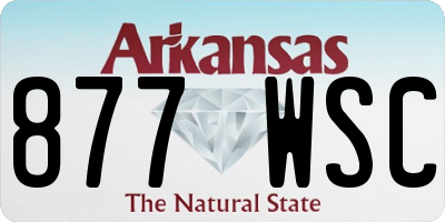 AR license plate 877WSC