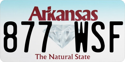 AR license plate 877WSF