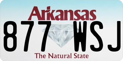AR license plate 877WSJ