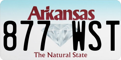 AR license plate 877WST