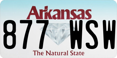AR license plate 877WSW